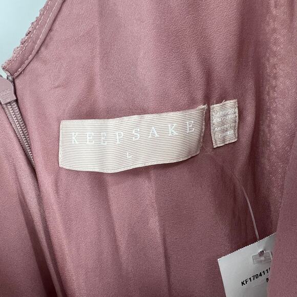 Keepsake the Label Mauve Crinkle Texture Slip Dress Size Large NWT - Picture 5 of 6